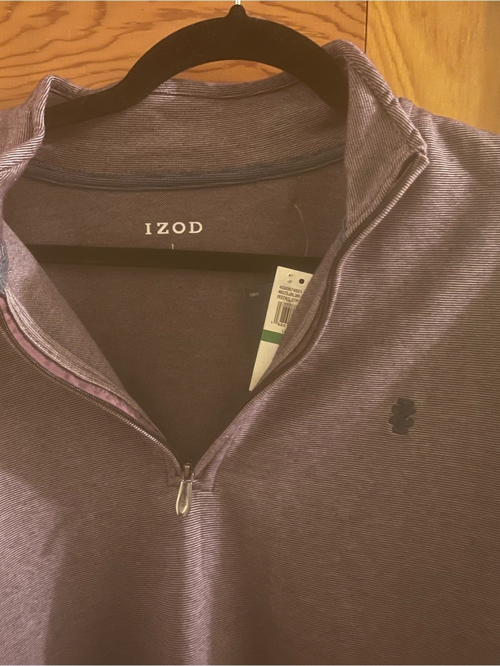 Izod Men’s Quarter-Zip Sweater - Purple Heather
